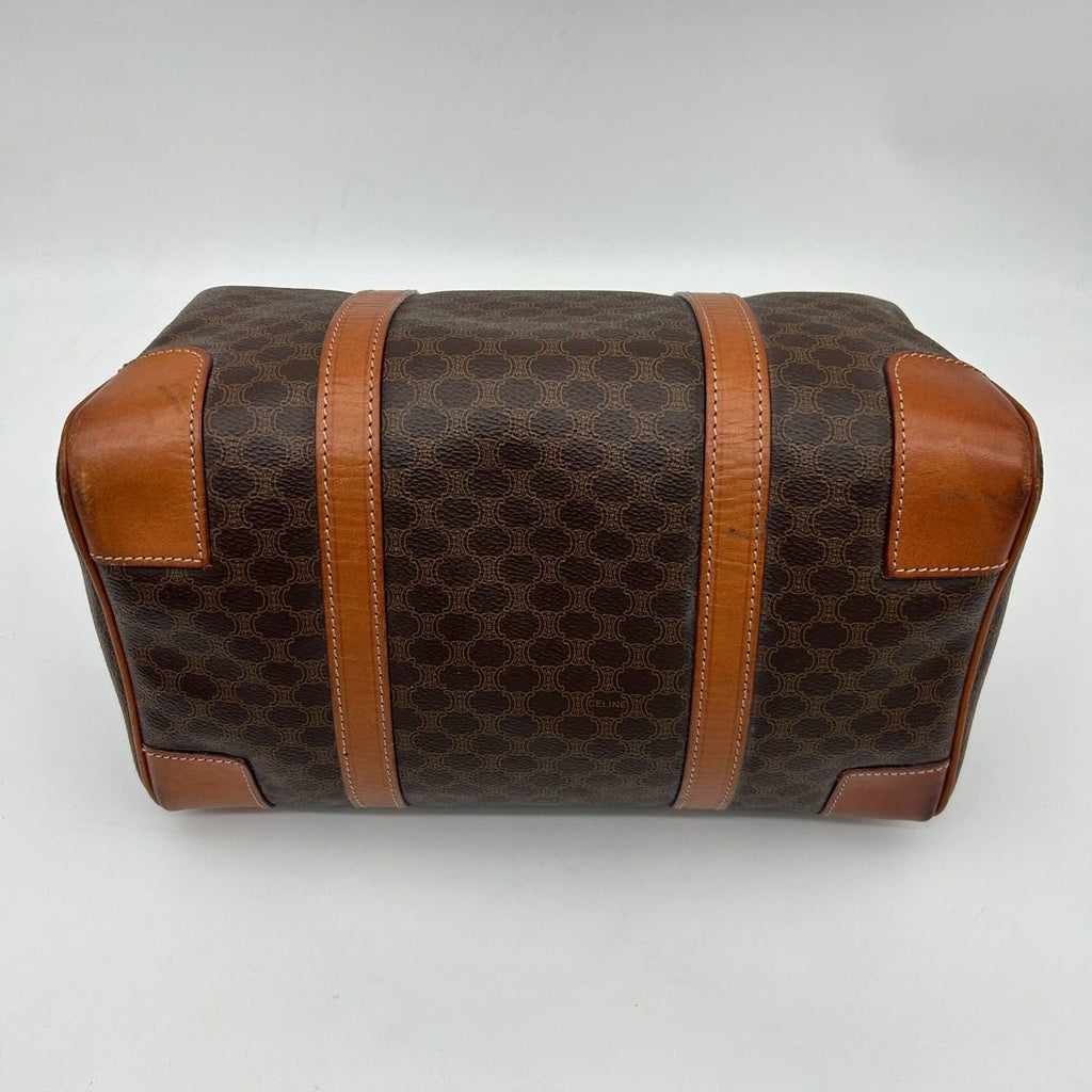 Celine Vintage Macadam Blason Pattern Triomphe Logo Leather Tote — view 8