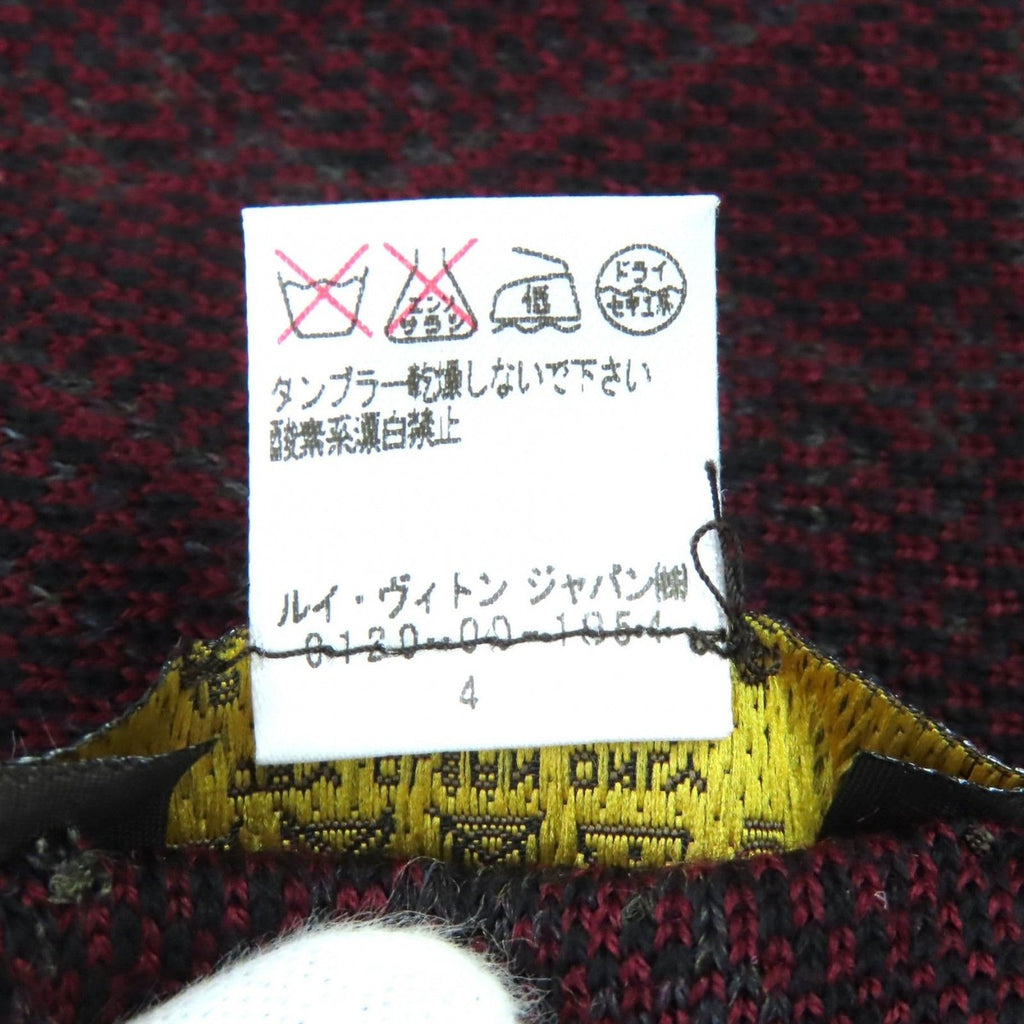 Louis Vuitton 2015 100% Wool Echarpe Triple V Muffler Dark Scarf — view 2