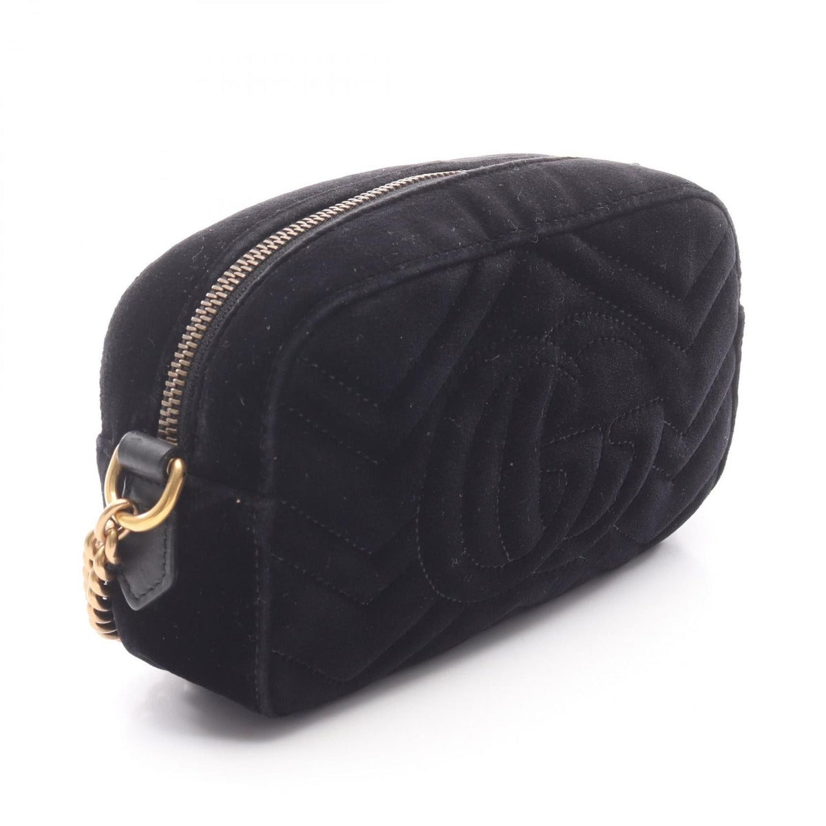 Gucci Shoulder Bag GG Marmont Quilted Black Fabric Leather — view 2