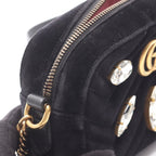 Gucci Shoulder Bag GG Marmont Quilted Black Fabric Leather — view 8