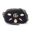 Gucci Shoulder Bag GG Marmont Quilted Black Fabric Leather