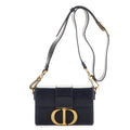 Dior Montaigne Small Box Navy Calfskin Leather