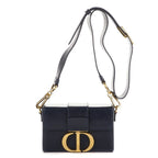 Dior Montaigne Small Box Navy Calfskin Leather
