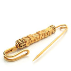 Chanel Brooch Safety Pin 01 P Logo Cube GP Gold Color — view 6