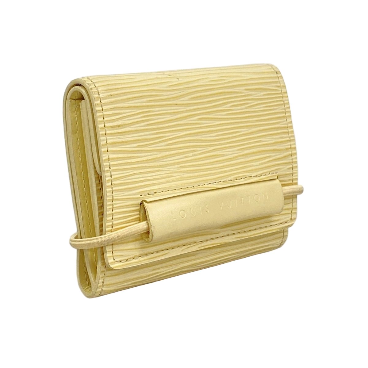 Louis Vuitton Trifold Wallet Epi Porte-Monnaie Elastic Vanilla — view 2