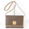 Celine Macadam Shoulder Bag Leather Brown