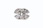 Chanel CC Logo Earrings Rhinestone Silver Color 01 — view 2