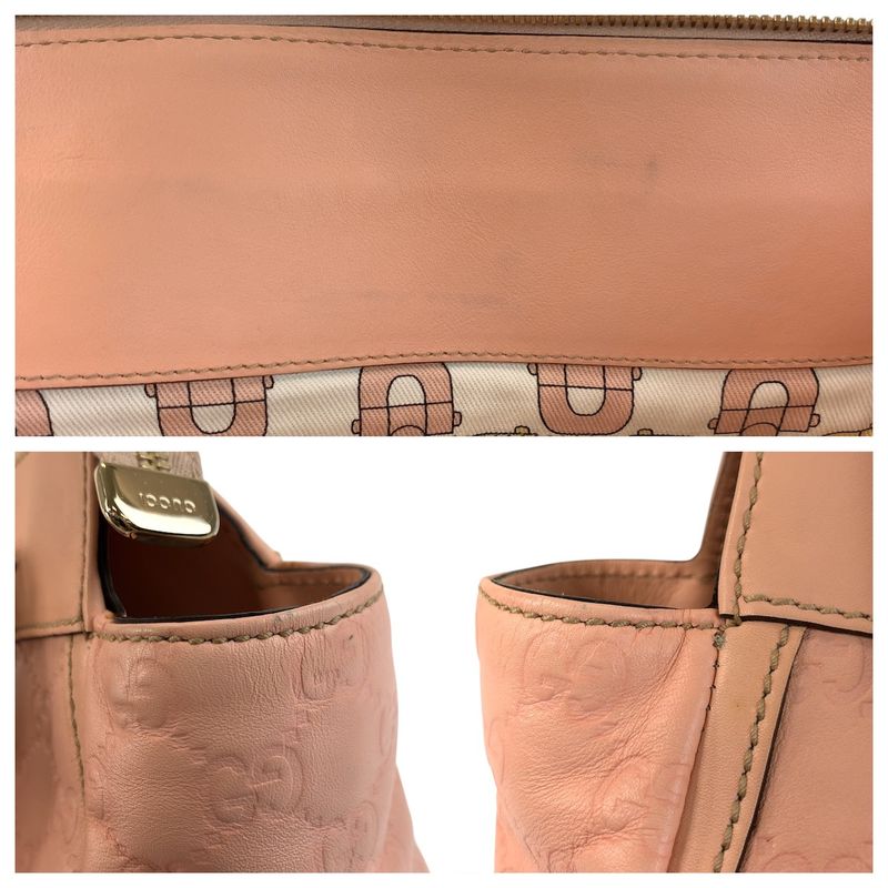 Gucci Abby Guccissima Pink Gold Hardware Leather Tote Bag — view 5
