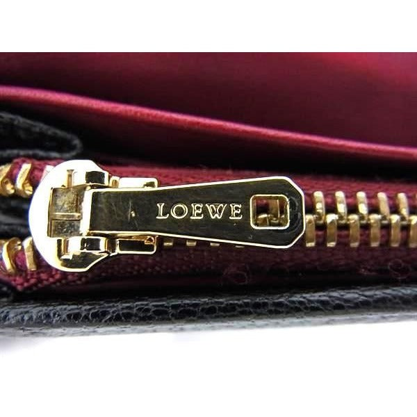 Loewe Wallet Anagram Amazona Black Leather Bifold Long — view 2