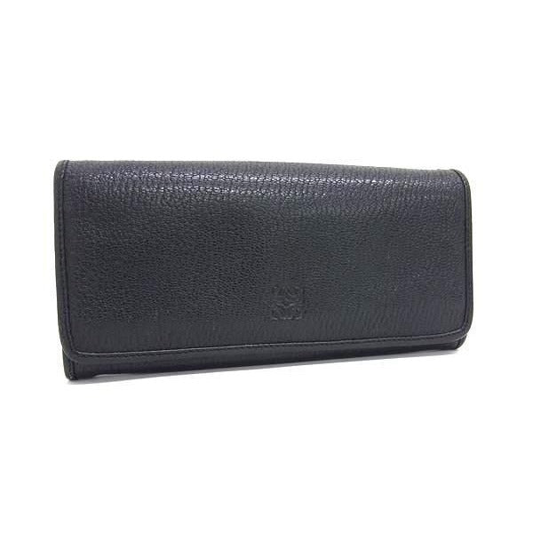 Loewe Wallet Anagram Amazona Black Leather Bifold Long