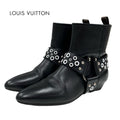Louis Vuitton Rhapsody Line Boots Short Shoes Leather Black White Hole