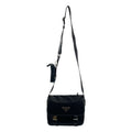 Prada 2 Vd034 Pattina Re-Nylon Saffiano Leather Shoulder Bag Black