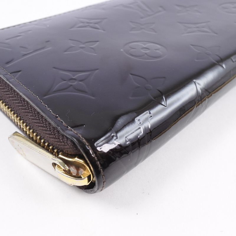 Louis Vuitton Zippy Wallet Round Zipper Monogram Vernis Amarante Wine — view 4
