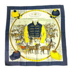 Hermes Carre 90 Scarf Hong Kong Horse Racing Anniversary 100 Years of in Gray — view 2