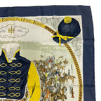 Hermes Carre 90 Scarf Hong Kong Horse Racing Anniversary 100 Years of in Gray — view 4