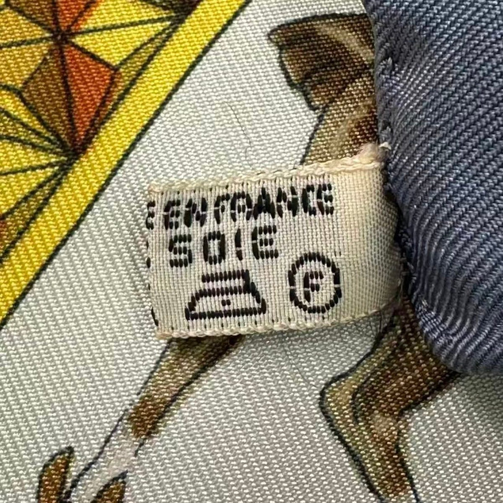 Hermes Carre 90 Scarf Hong Kong Horse Racing Anniversary 100 Years of in Gray — view 8