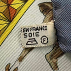 Hermes Carre 90 Scarf Hong Kong Horse Racing Anniversary 100 Years of in Gray — view 8