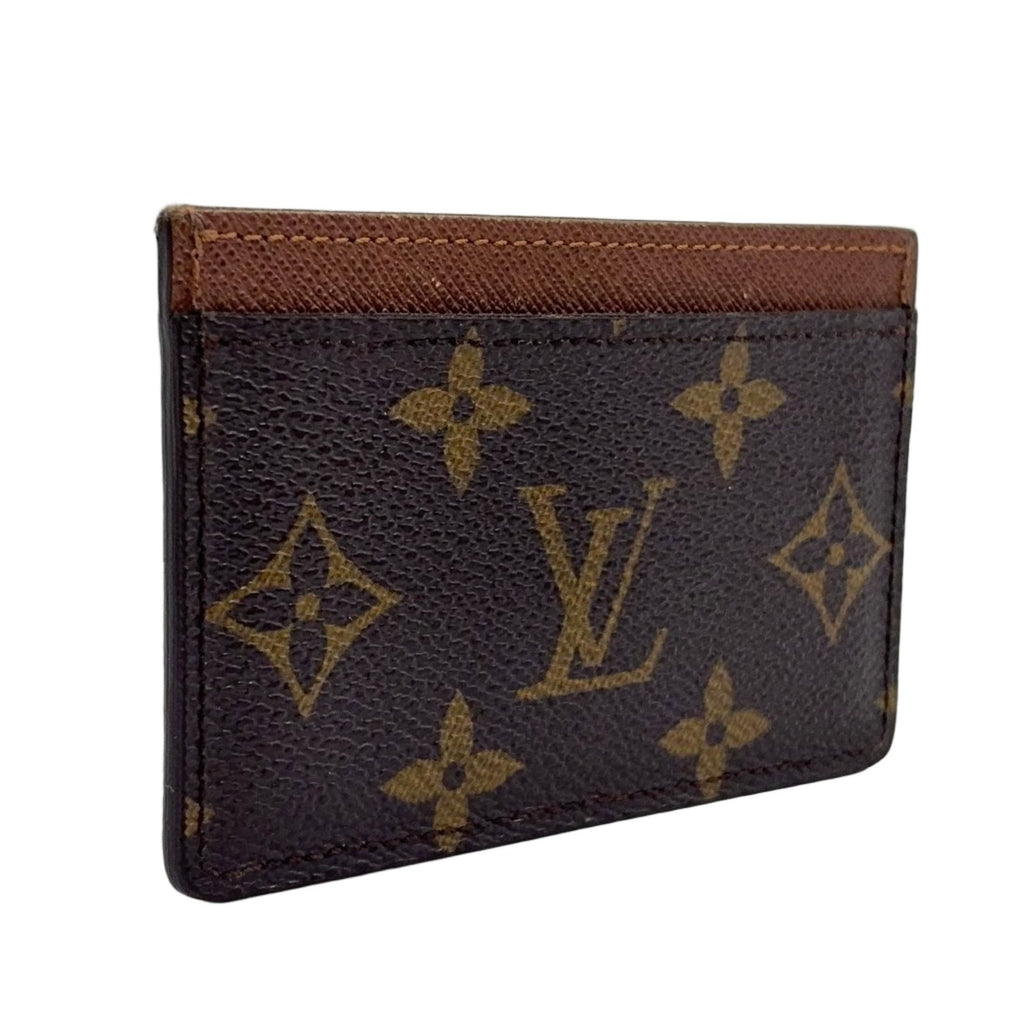 Louis Vuitton Card Holder Sample Monogram Leather Brown Case — view 2