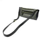 Celine C Macadam Pattern Canvas Leather Gold Hardware Olive Green Shoulder Bag — view 3