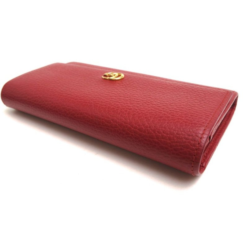 Gucci Long Wallet Women Leather Red Cao0 g 1000 GG Marmont — view 4