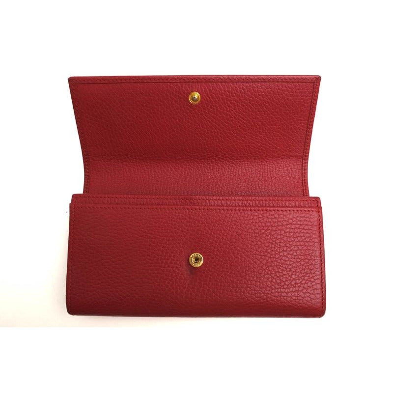 Gucci Long Wallet Women Leather Red Cao0 g 1000 GG Marmont — view 5
