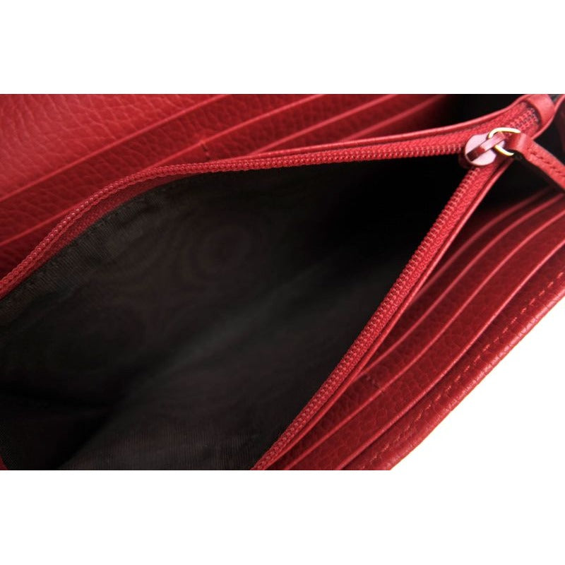 Gucci Long Wallet Women Leather Red Cao0 g 1000 GG Marmont — view 8