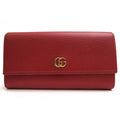Gucci Long Wallet Women Leather Red Cao0 g 1000 GG Marmont