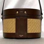 Celine Tambour Shoulder Bag Beige Brown — view 3