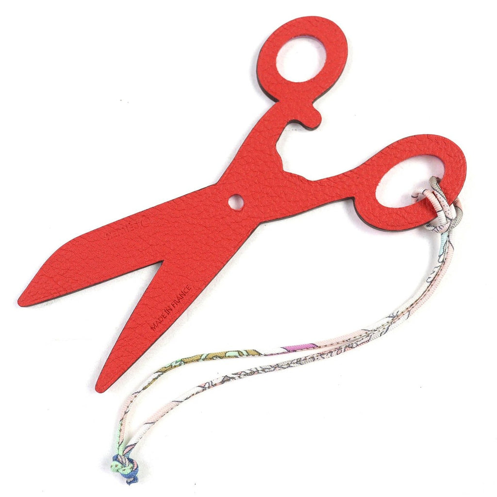 Hermes Petit Ache Leather Scissors Scissor Bag Charm Pink Red Box — view 3