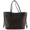 Louis Vuitton Neverfull MM Monogram Idylle Cotton Nylon Fuzan Brown