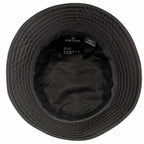 Prada Re-Nylon Leather Triangle Logo Bucket Hat Black — view 7