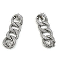 Chanel Metal CC Logo Long Earrings