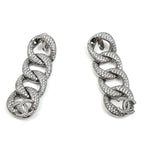 Chanel Metal CC Logo Long Earrings