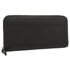 Prada Zip Around Wallet Leather Black