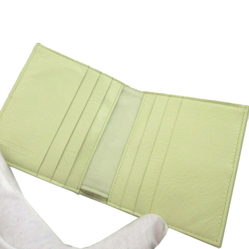 Bottega Veneta Maxi Intrecciato IC Chip Leather Yellow Bifold Wallet — view 4