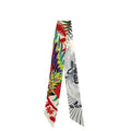 Hermes Ribbon Scarf Twill Multicolor White Phoenix Myth