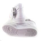 Prada Triangle Plate High Cut Sneakers with Re-Nylon Pouch White 24 — view 6