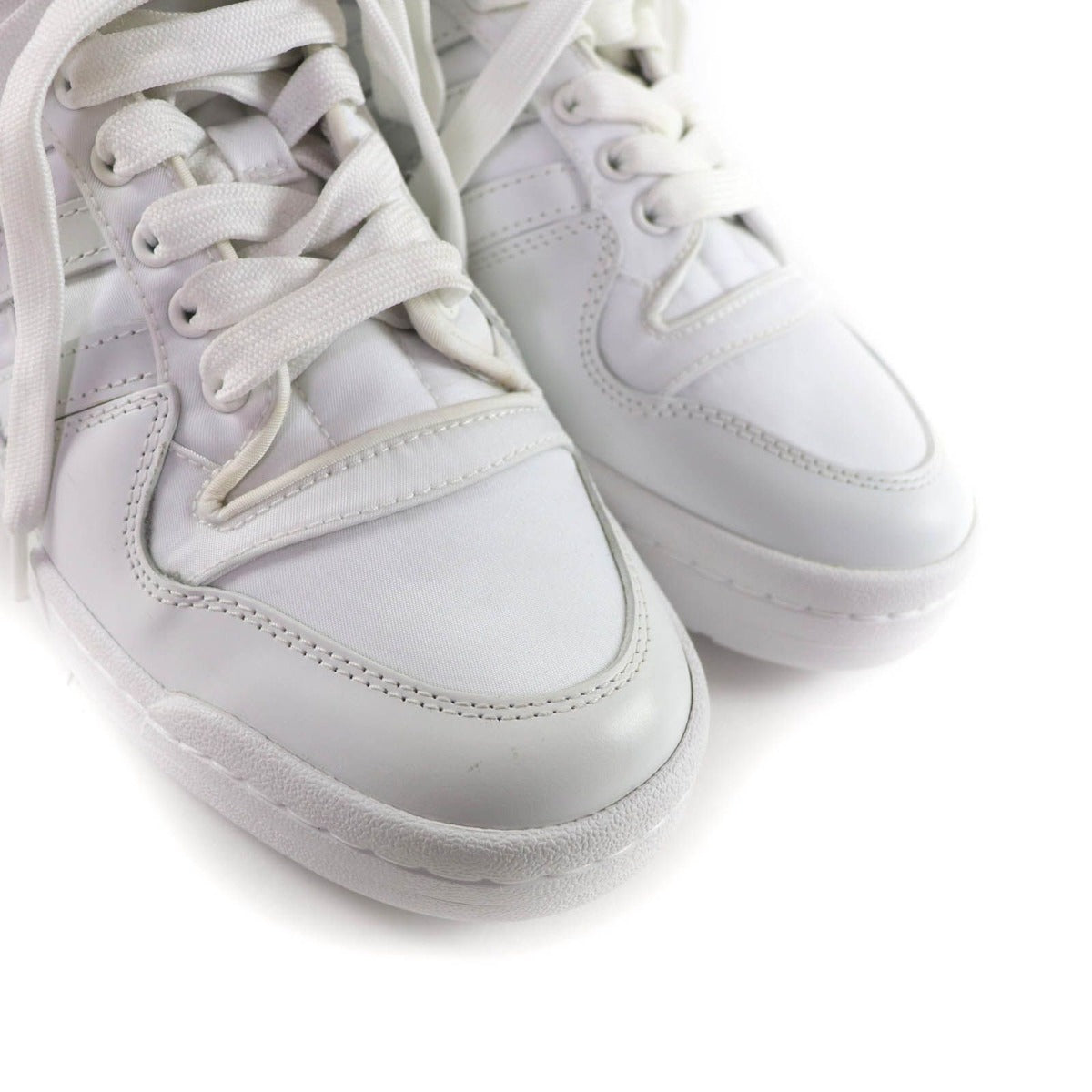 Prada Triangle Plate High Cut Sneakers with Re-Nylon Pouch White 24 — view 7