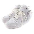 Prada Triangle Plate High Cut Sneakers with Re-Nylon Pouch White 24