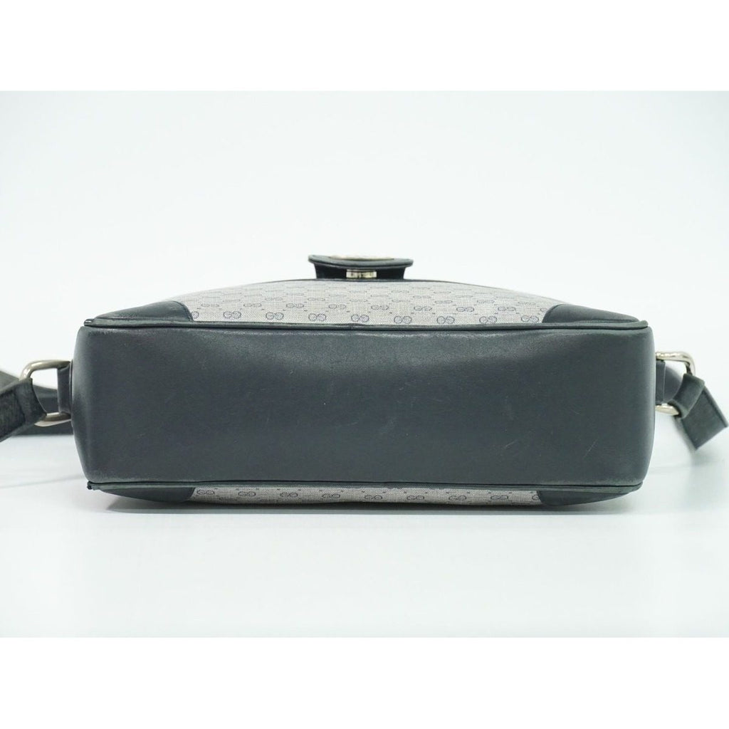 Gucci Vintage Micro GG Shoulder Bag Pochette Gray Navy — view 3