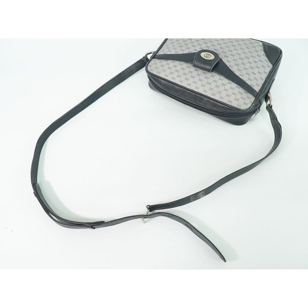 Gucci Vintage Micro GG Shoulder Bag Pochette Gray Navy — view 4