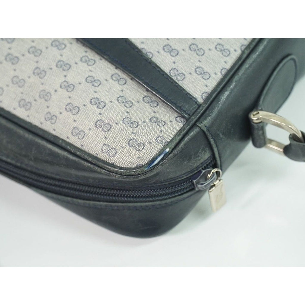 Gucci Vintage Micro GG Shoulder Bag Pochette Gray Navy — view 7