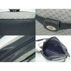 Gucci Vintage Micro GG Shoulder Bag Pochette Gray Navy — view 8