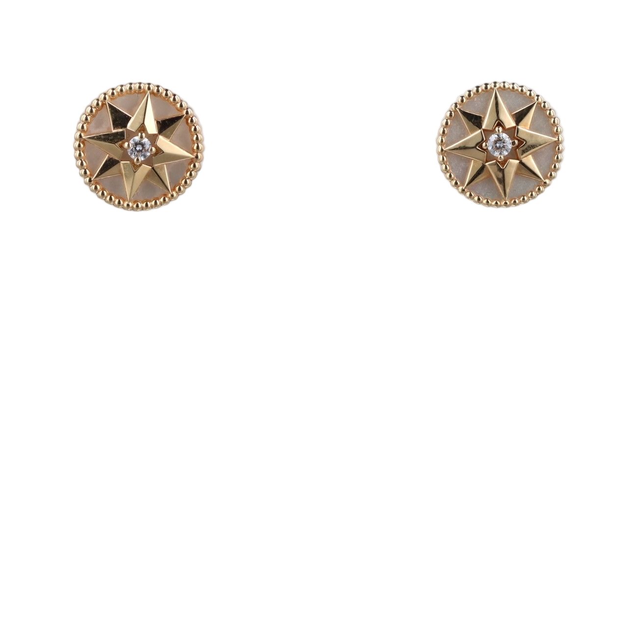 Dior Rose Des Vents White Yellow Gold Earring