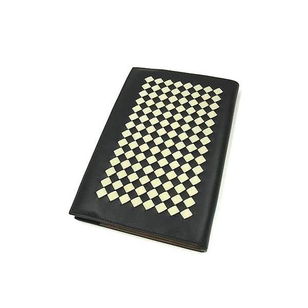 Bottega Veneta Intrecciato Leather Notebook Stationery Black Fl9564 — view 2