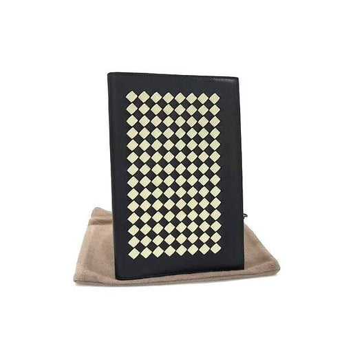 Bottega Veneta Intrecciato Leather Notebook Stationery Black Fl9564