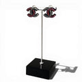 Chanel D9 Earrings CC Logo Rhinestone Multicolor