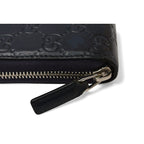 Gucci Wallet Long Round Zipper Webline Guccissima Dark Navy Red — view 4