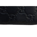 Gucci Wallet Long Round Zipper Webline Guccissima Dark Navy Red — view 6