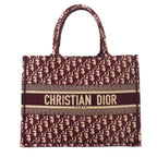 Dior Oblique Book Tote Canvas Bordeaux